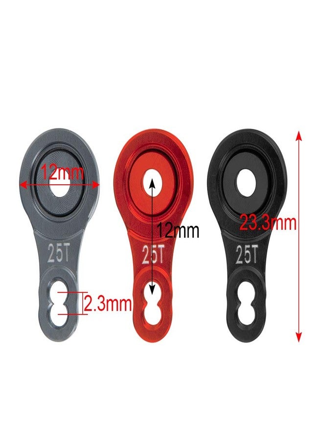 QUE-T Aluminum Alloy 25T Steering Servo Arm Horn for 1/10 RC TRX-4 Crawler Car Upgrade (Titanium) - Image 2